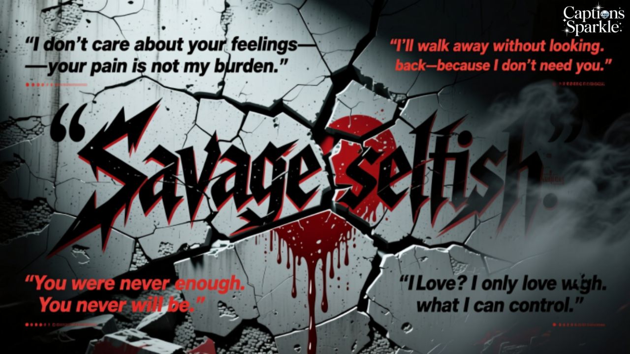 Savage and Bold Heartless Selfish Quotes