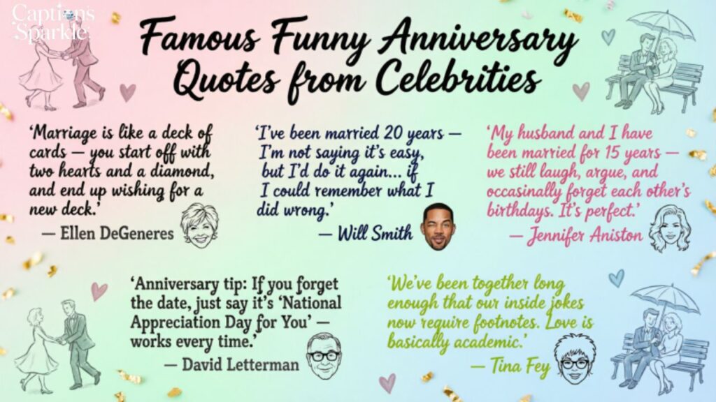 Famous Funny Anniversary Quotes from Celebrities