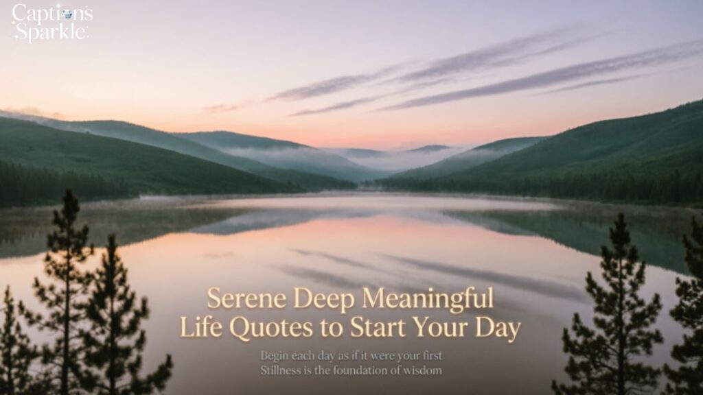 Serene Deep Meaningful Life Quotes to Start Your Day