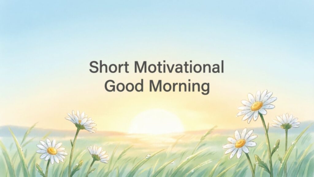 Short Motivational Good Morning Quotes
