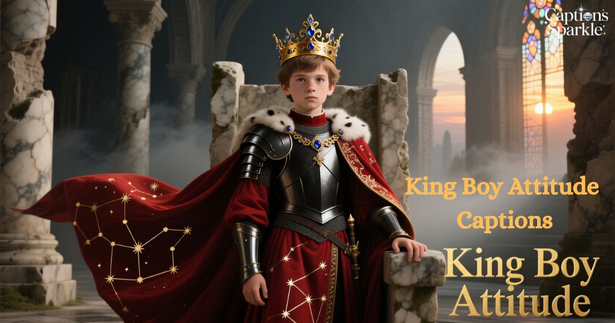 King Boy Attitude Captions
