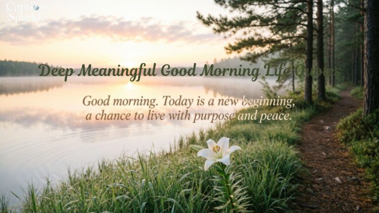 Deep Meaningful Good Morning Life Quotes